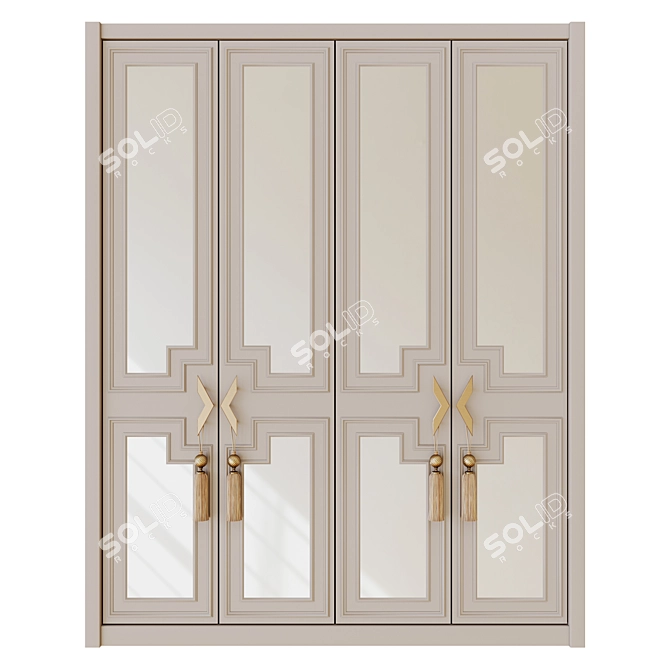 Customizable Cupboard Set 3D model image 1