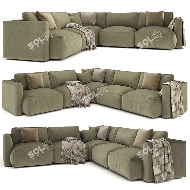 Swen Le Nuvole 2 - Luxurious Sofa 3D model image 1