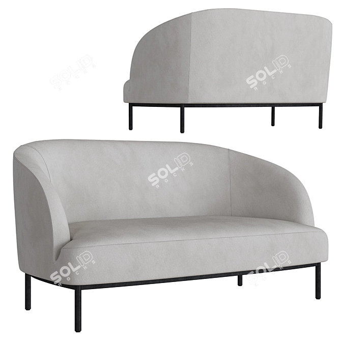 Title: Yvas Sofa: Stylish Comfort 3D model image 3