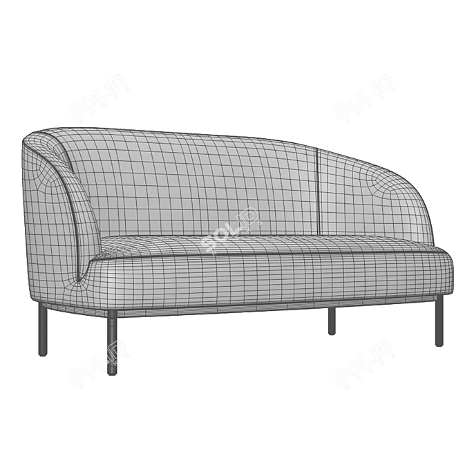 Title: Yvas Sofa: Stylish Comfort 3D model image 4