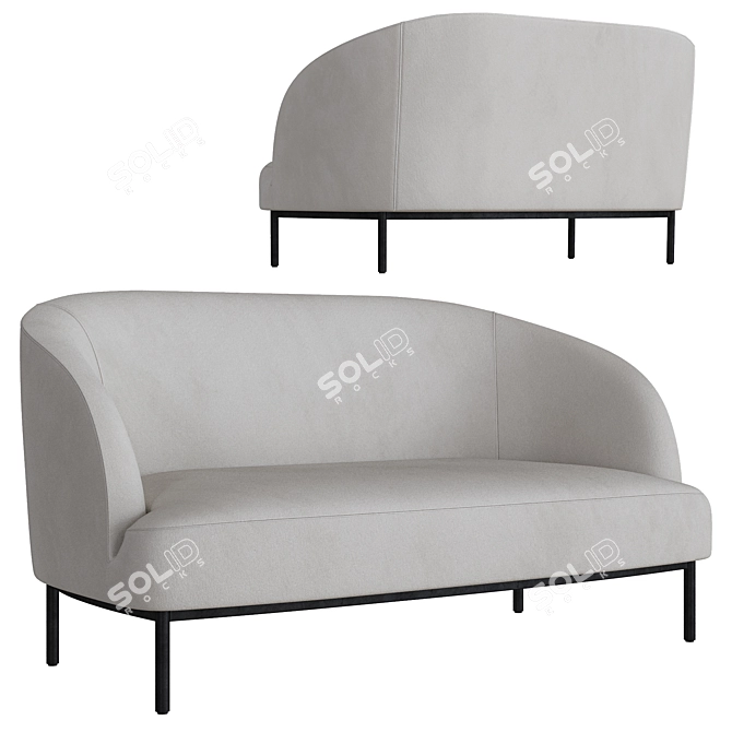 Title: Yvas Sofa: Stylish Comfort 3D model image 5