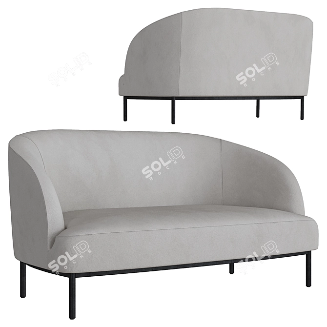 Title: Yvas Sofa: Stylish Comfort 3D model image 6