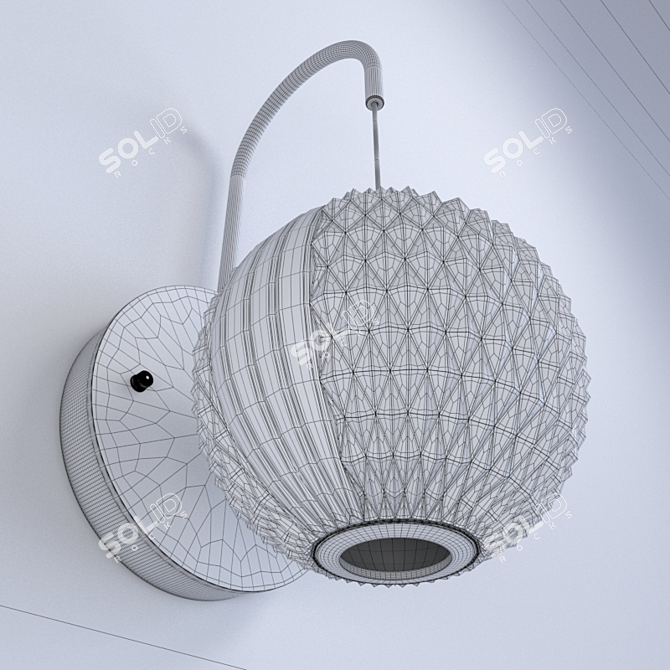 Silver Storms Wall Sconce 3D model image 3