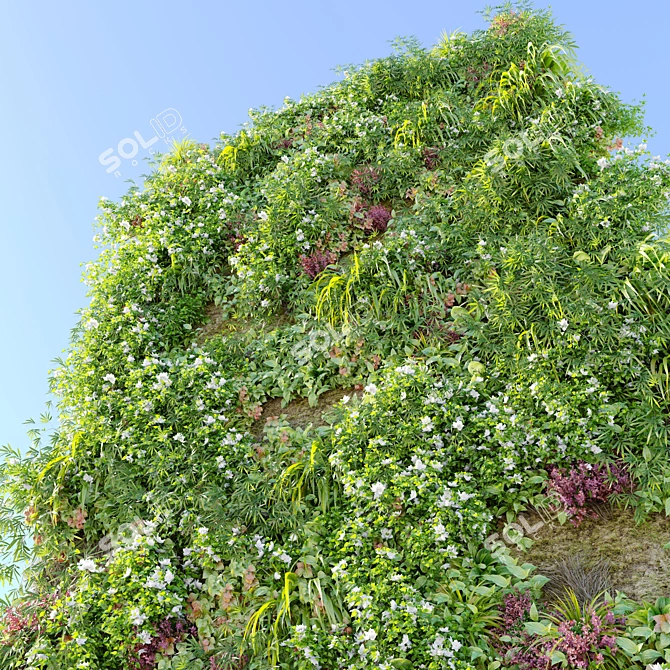 Green Wall Vertical Garden 3D model image 2