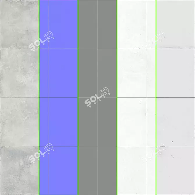  Singapore Gray Concrete Tile: PBR 4k Seamless Texture 3D model image 3