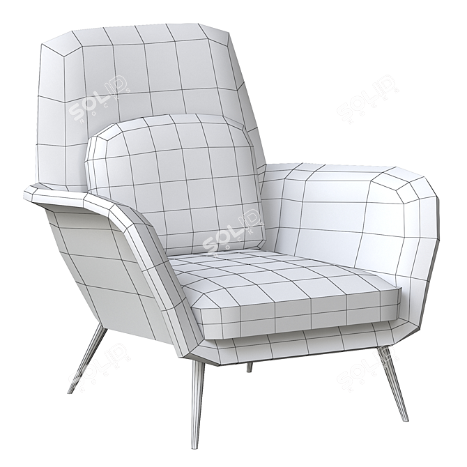 Sleek Swoon Lounge Chair 3D model image 6