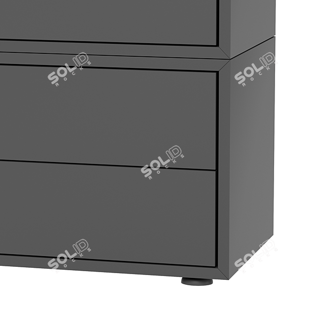 Modular 70x35x212 cm EKET Cabinet with Legs 3D model image 3