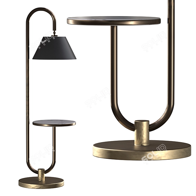 Elegant Corona Lamp Design 3D model image 1