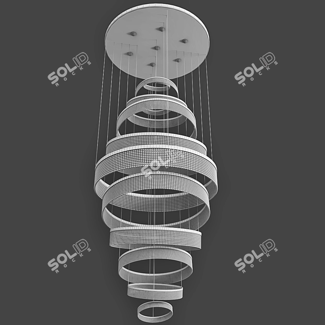 Elegant Swirl Bespoke Dining Set 3D model image 3