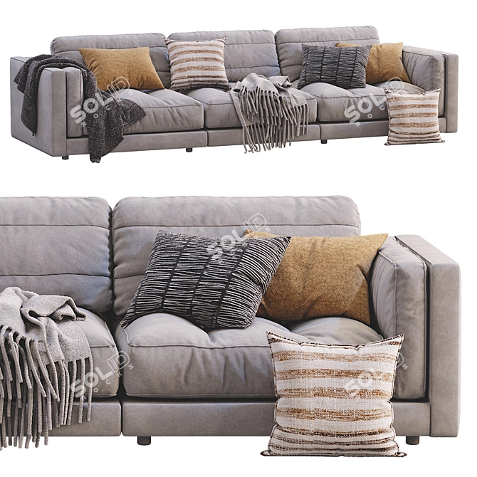 Flexform Lucien Sofa: Stylish & Versatile 3D model image 2