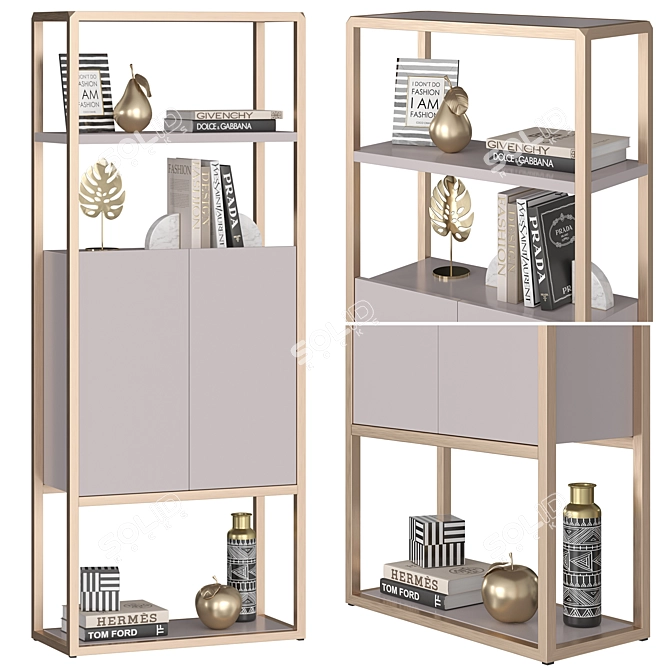 Garda Decor Space Shelving Unit 3D model image 1