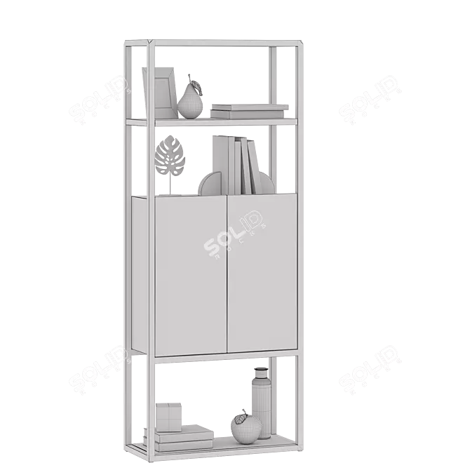 Garda Decor Space Shelving Unit 3D model image 4