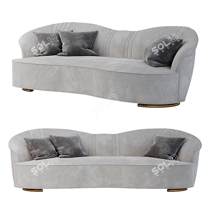 Pearl Elegance Sofa 3D model image 1