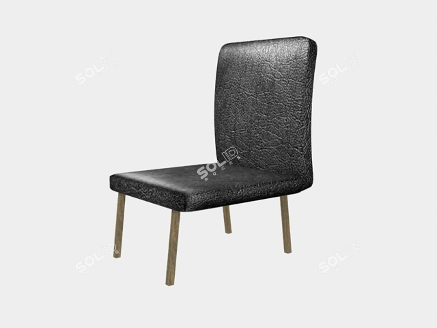 Luxury Leather Armchair - Elegant and Comfortable 3D model image 1