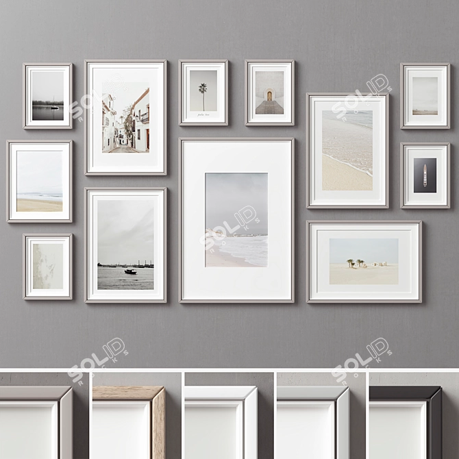 Versatile Picture Frames Set 3D model image 1