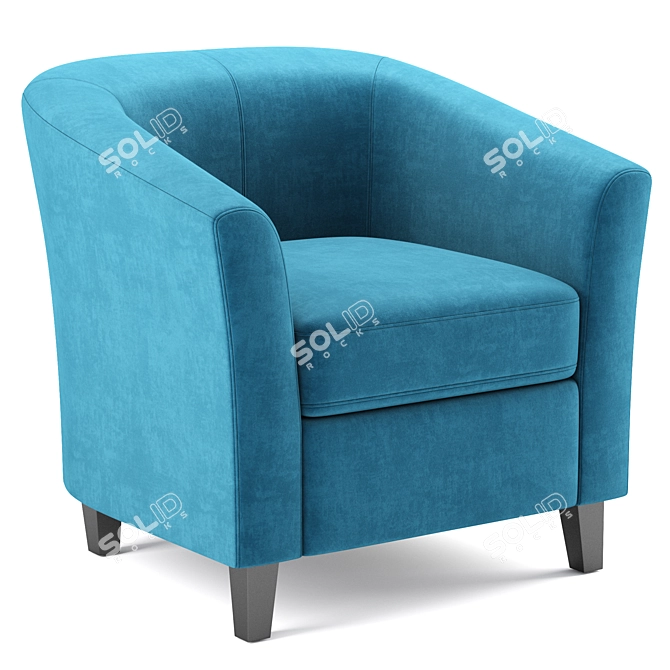 Preston Fabric Club Chair: Stylish Comfort for Your Home 3D model image 1