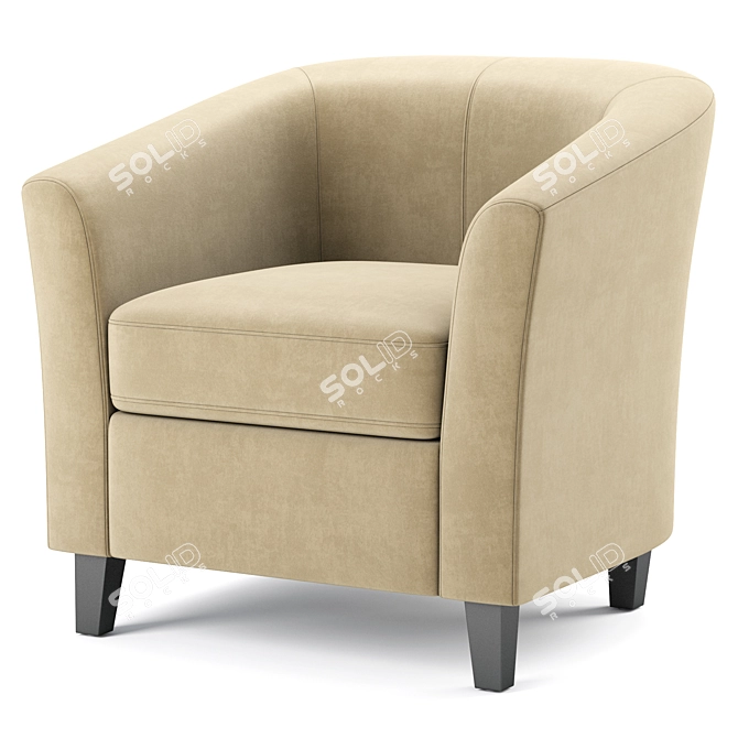 Preston Fabric Club Chair: Stylish Comfort for Your Home 3D model image 2