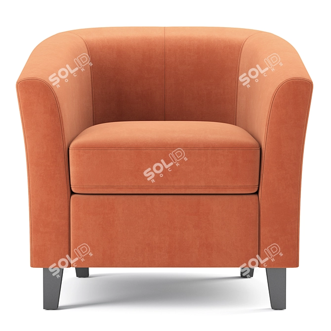 Preston Fabric Club Chair: Stylish Comfort for Your Home 3D model image 3
