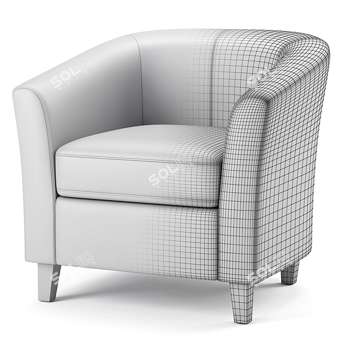 Preston Fabric Club Chair: Stylish Comfort for Your Home 3D model image 6