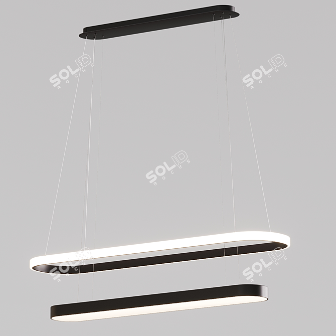 Elegant Hanging Lamp - L 75cm 3D model image 2