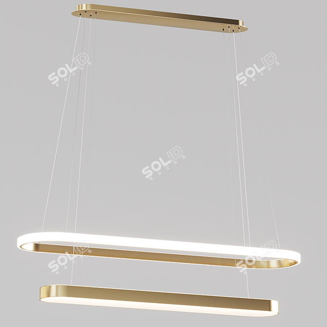 Elegant Hanging Lamp - L 75cm 3D model image 3