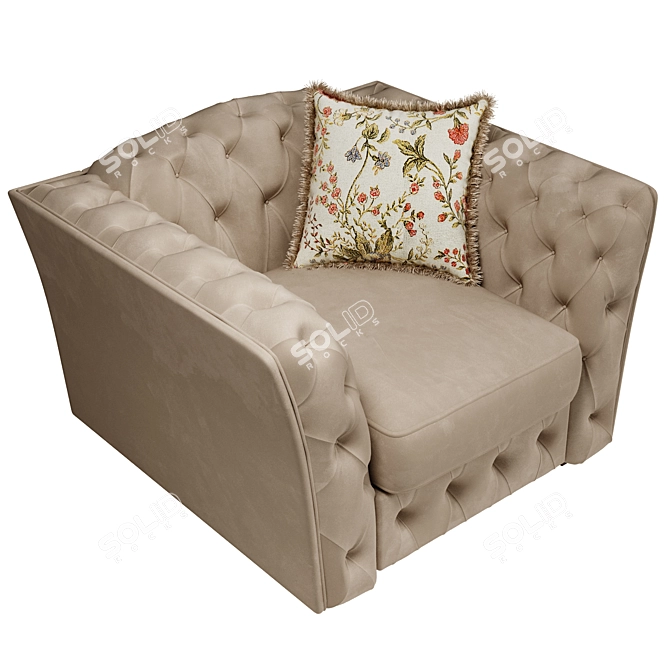 Modern Minimalist Sofa 3D model image 5