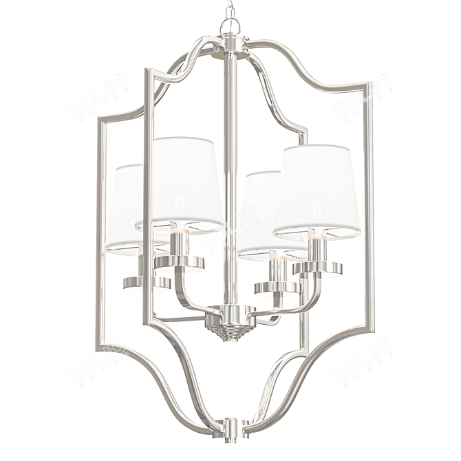  Angular Lantern: Sleek and Stylish Light Fixture 3D model image 1