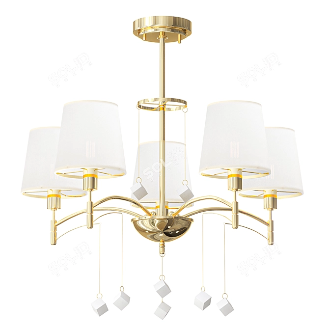 Modern Crystal Chandelier: GVENET 3D model image 1