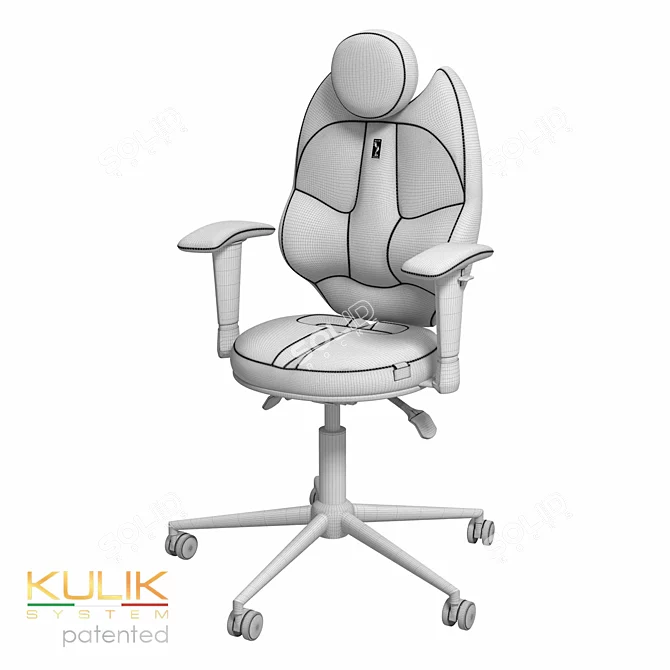 OM Kulik System TRIO Ergonomic Chair: Perfect Posture Solution 3D model image 2