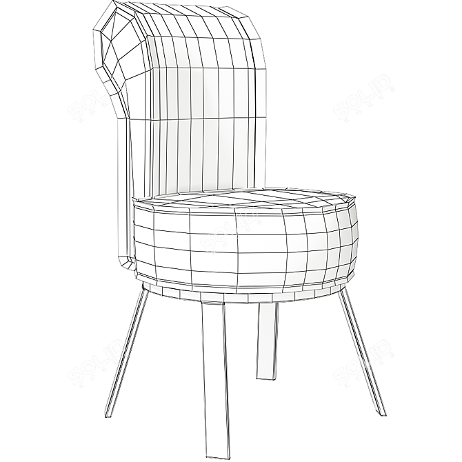 Elegant Amour Chair by Iminiti 3D model image 1