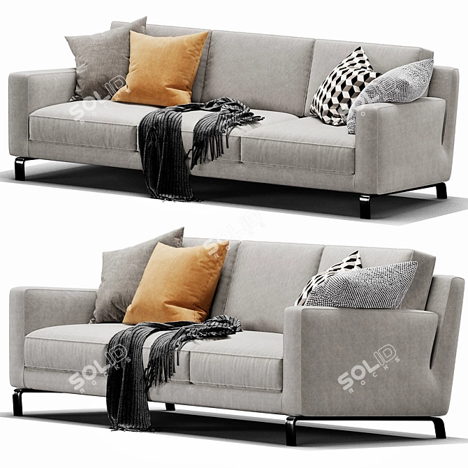 Modern Molteni Lido Sofa: Sleek Design & Comfort 3D model image 3