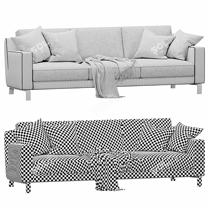 Modern Molteni Lido Sofa: Sleek Design & Comfort 3D model image 5