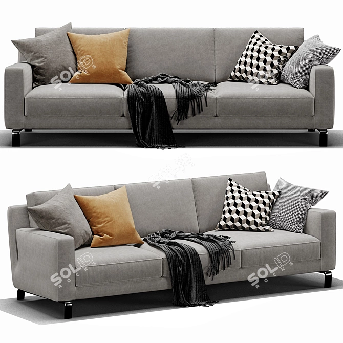 Modern Molteni Lido Sofa: Sleek Design & Comfort 3D model image 6