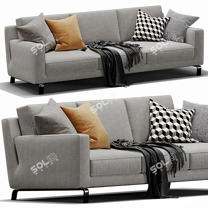 Modern Molteni Lido Sofa: Sleek Design & Comfort 3D model image 8
