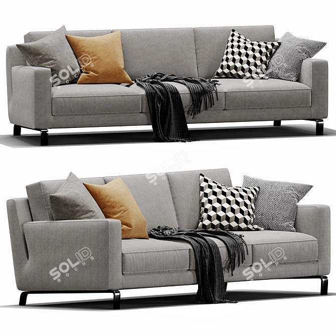 Modern Molteni Lido Sofa: Sleek Design & Comfort 3D model image 9