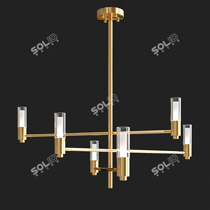 Modern LED Pendant Light: Level 3D model image 2