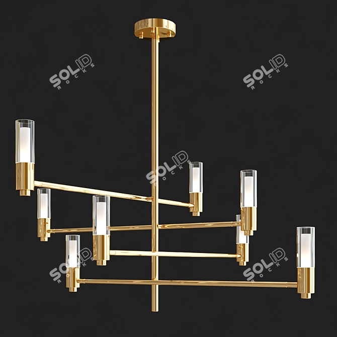 Modern LED Pendant Light: Level 3D model image 3