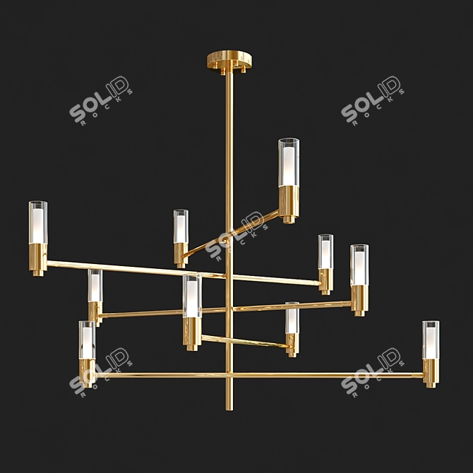 Modern LED Pendant Light: Level 3D model image 4