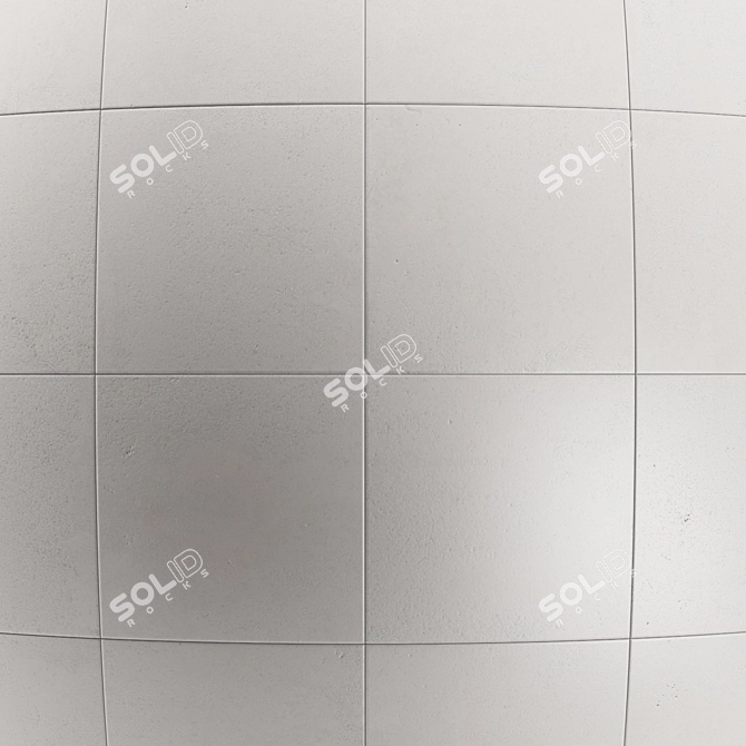 Planet Beige Concrete Tile: Seamless 4x4 Texture in Various Finishes 3D model image 2