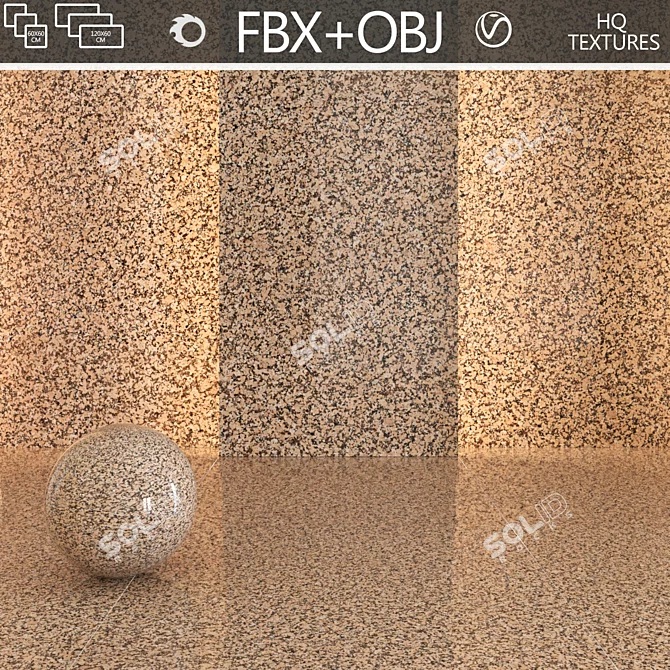 Premium Marble No. 2 - High-Quality 6K Textured Tiles 3D model image 1