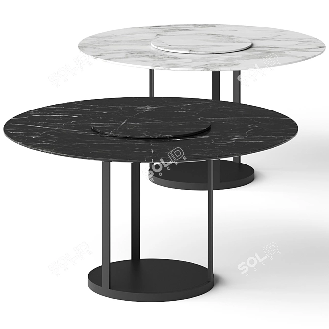 Elegant Twirl Dining Tables 3D model image 1