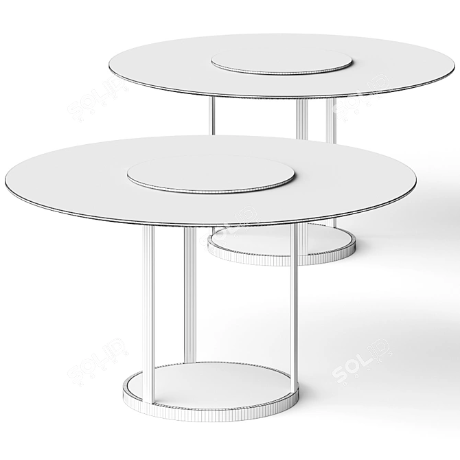 Elegant Twirl Dining Tables 3D model image 2