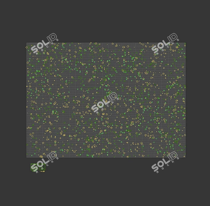 Lush Green Lawn Grass: High-Quality 3D Model 3D model image 3