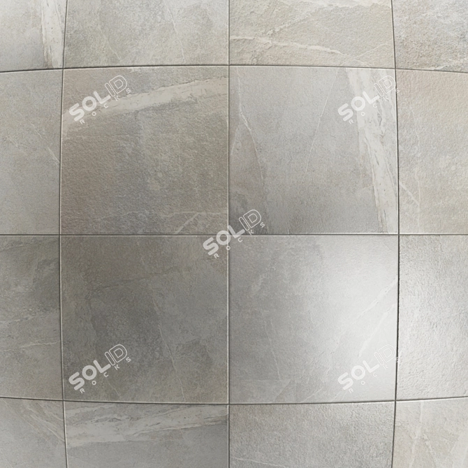 Magma Gray Stone Tile: PBR Textured, 4x4, 8 Different Textures 3D model image 2