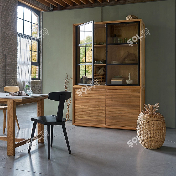 Authentic Oak Chair - Labidy 3D model image 5