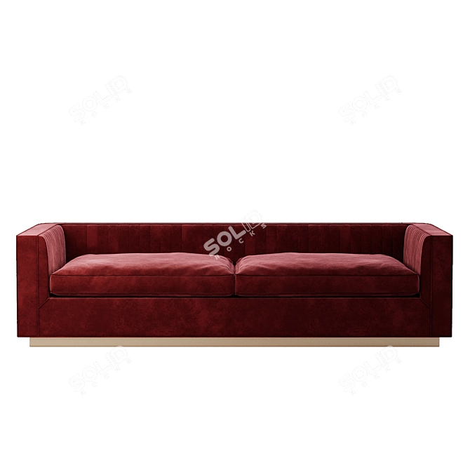 Luxury Manhattan Velvet Sofa 3D model image 3