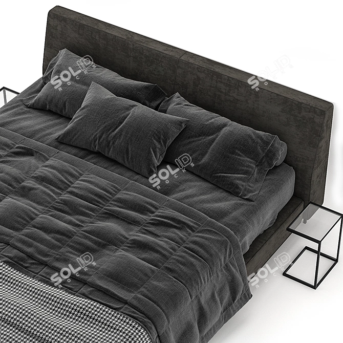 Luxury Minotti Spencer Bed 3D model image 2