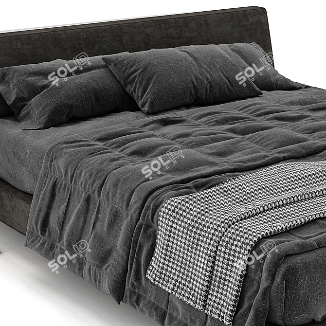 Luxury Minotti Spencer Bed 3D model image 4