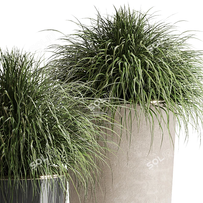 Concrete Vase: Indoor Plant Collection 3D model image 4