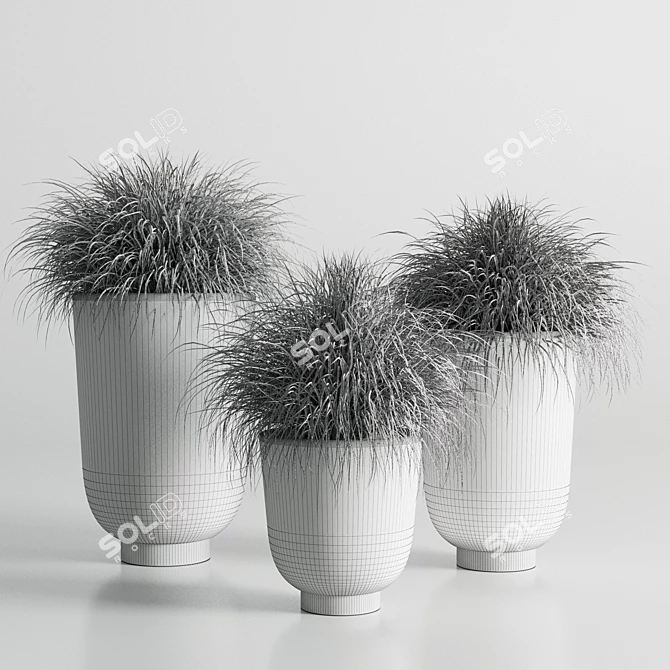 Concrete Vase: Indoor Plant Collection 3D model image 5